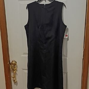 Chic Black Sleeveless Midi Dress Teen Size